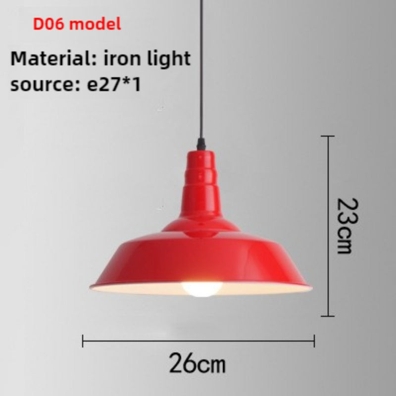 HEIKESZ Red industrial style retro Japanese restaurant hot pot restaurant store shop simple single head lampshade hotel special chandelier