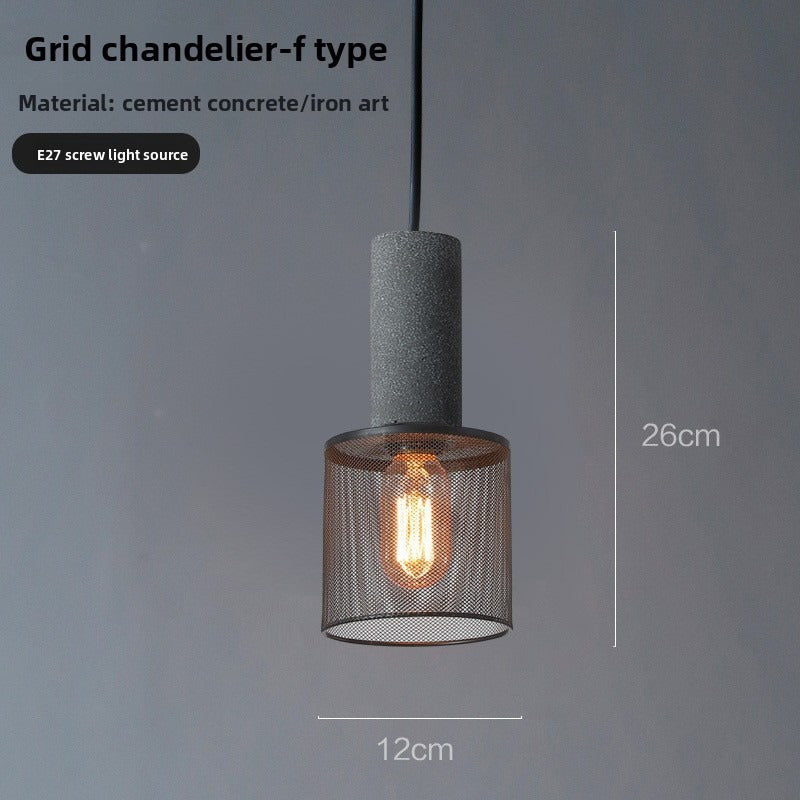 HEIKESZ Vintage Industrial Cement Pendant Light Single Head for Restaurant Cafe Bar Dining Table Lighting Decor
