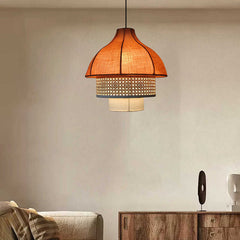 HEIKESZ Japanese-style wabi - **** wind restaurant vine art chandelier new Chinese-style hotel homestay dining tea room zen private room cloth art lamp light fixtures for celling light