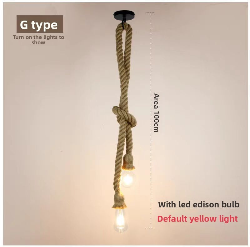 HEIKESZ Vintage Industrial Ceiling Light for Cafe Restaurant Bar Clothing Store with Rope Decoration Retro Style Hanging Lamp