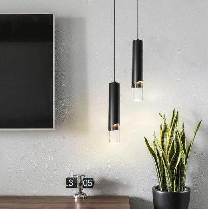 HEIKESZ Luxury Bedroom Chandeliers Modern Simple Design Long Line Single Head Small Ceiling Lights for Living Room Bar Restaurant