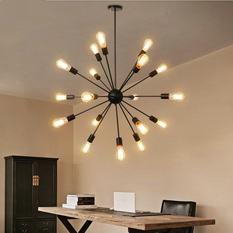 HEIKESZ Creative Satellite Chandelier Retro Industrial Style Restaurant Coffee Shop Living Room Bar Internet Coffee Leisure Bar Snack Bar Chandelier LED Light for Bedroom Night Aesthetic Room Lamp