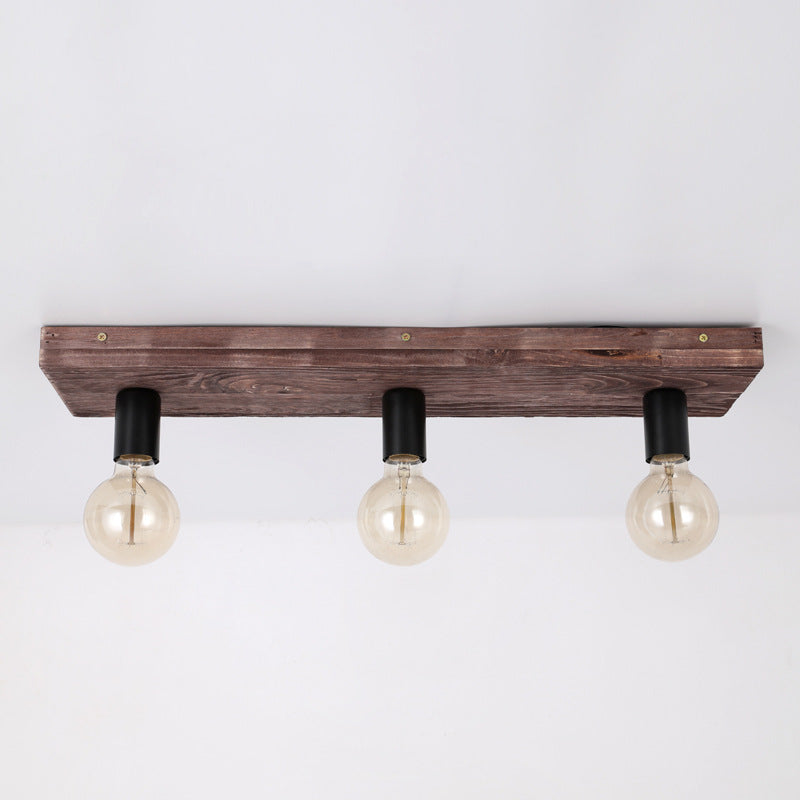 HEIKESZ Retro Creative Wood Art Distressed Solid Wood Ceiling Light Dining Room/Living Room Aisle Corridor Coffee Shop Tavern Cross-Border Lamps LED Light for Bedroom Night Aesthetic Room Lamp