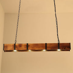 HEIKESZ American Retro Boat Wooden Chandelier Restaurant Bar Internet Coffee Clothing Store Bar Industrial Style Distressed Solid Wood Projection Light LED Light for Bedroom Night Aesthetic Room Lamp