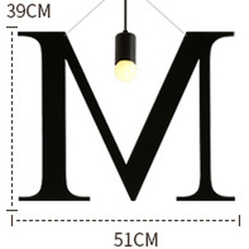 HEIKESZ Retro Personalized Letter Chandelier Wrought Iron Creative Restaurant and Cafe Bar Clothing Store English Letter Assembled Lamp american style retro outdoor indoor retro bedroom lamp american-style Industrial wind