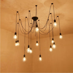 HEIKESZ Retro Long-Line Tiantian Loose Flower Chandelier Nordic Guest Restaurant Coffee Shop Multi-Head Bed & Breakfast Bedroom Decoration Chandelier LED Light for Bedroom Night Aesthetic Room Lamp