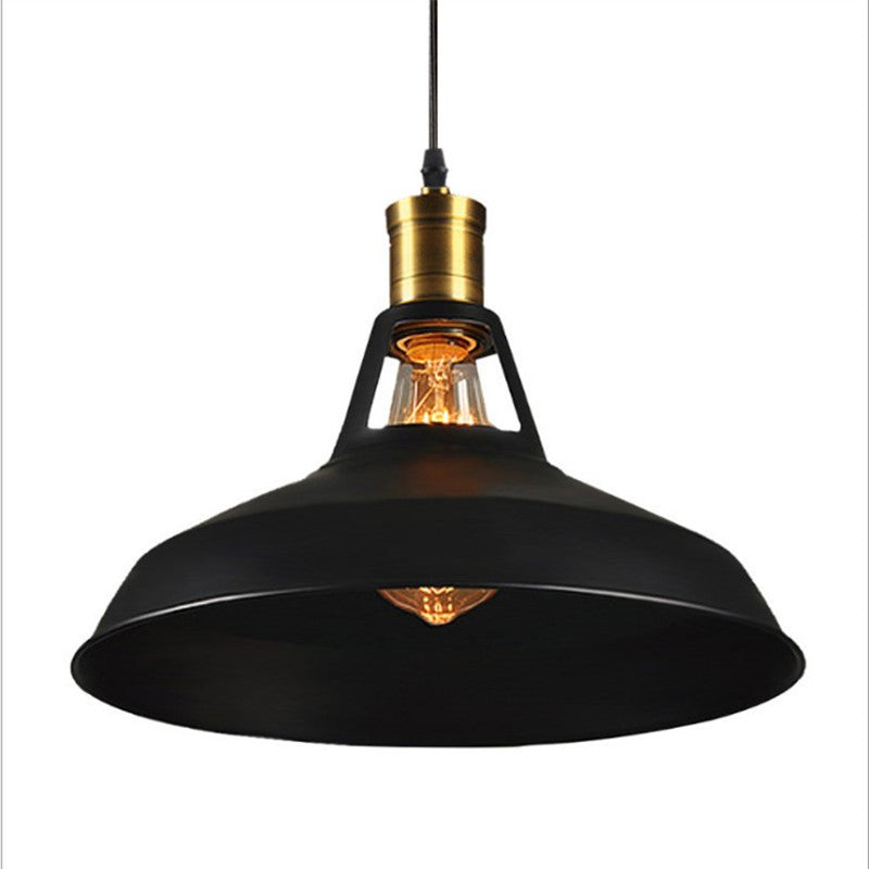 HEIKESZ Retro Industrial Style Lampshade Chandelier Living Room Bar Dining Table Lamp Creative Pot Cover Milk Tea Cake Hot Pot Restaurant Small Droplight LED Light for Bedroom Night Aesthetic Room Lamp