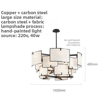 HEIKESZ Zen new Chinese tile living room dining room bedroom simple wrought iron chandelier unique designer lighting lamp light fixtures for celling lighting