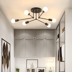 HEIKESZ Nordic Style Creative Ceiling Lamp Living Room Dining Room Bedroom Light Personality Home Lamp Modern Simple Wrought Iron Balcony Top Light LED Light for Bedroom Night Aestitic Room Lamp