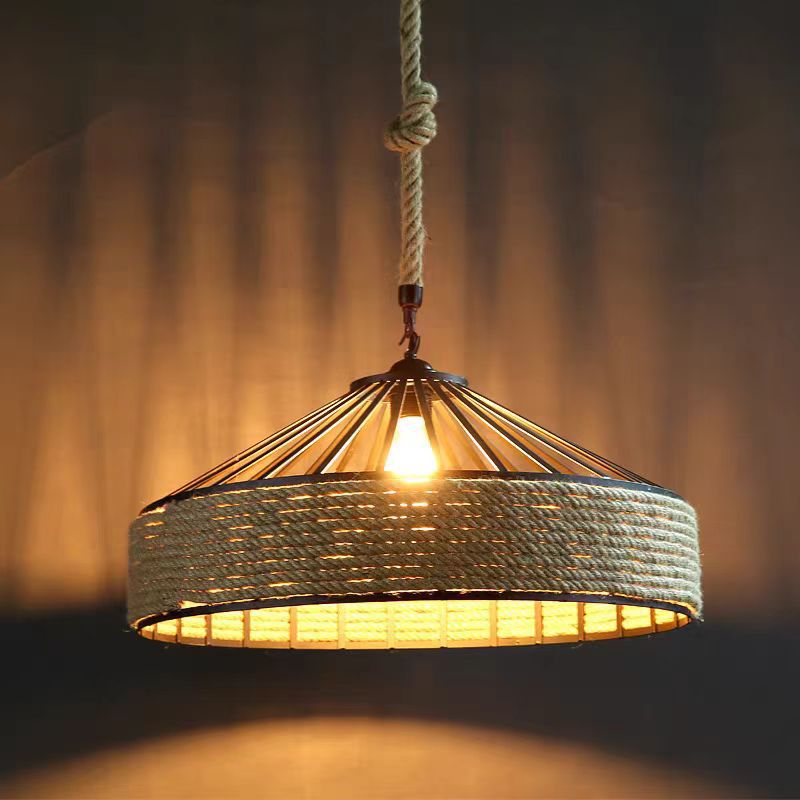 Vintage Industrial Style Ceiling Light with  for Restaurant Cafe Tea House Commercial Use Creative Pendant Lamp