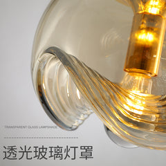 HEIKESZ Modern light luxury medieval European glass chandelier modern simple bedside restaurant bar counter corridor chandelier Chandelier, restaurant light, living room light