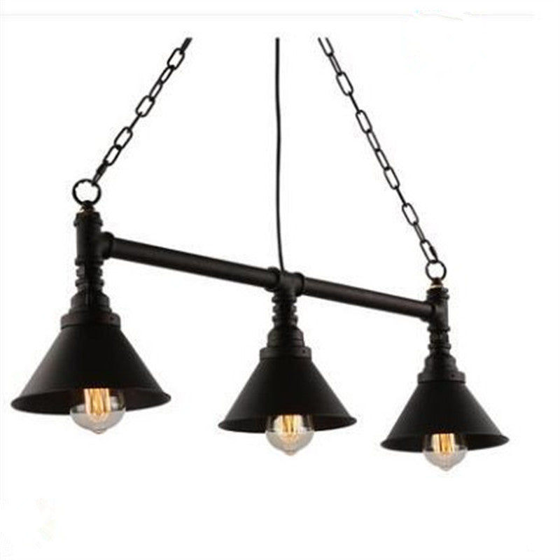 HEIKESZ Exclusive for Cross-Border American Retro Water Pipe Pendant Lamp Dining Room/Living Room Coffee Shop Bar Creative Loft Industrial Style Chandelier Led Light for Bedroom Night Aesthetic Room Lamp