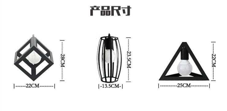 HEIKESZ Retro Bar Loft Three-Head Creative Personalized Restaurant American Country Industrial Style Chandelier american style retro outdoor indoor retro bedroom lamp american-style Industrial wind