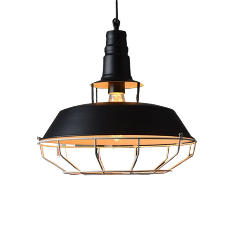 HEIKESZ American Retro Coffee Shop Bar Lamp Industrial Nordic Loft Pot Cover Balcony Restaurant Bar Iron Fishing Line Lamps