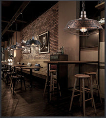 HEIKESZ American Creative Simple Bar Iron Vintage Pot Cover Chandelier LOFT Industrial Style Restaurant Warehouse Chandelier american style retro outdoor indoor retro bedroom lamp american-style Industrial wind