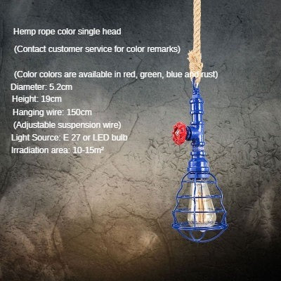 HEIKESZ American retro water pipe ceiling light restaurant coffee shop creative clothing store LOFT industrial style multi head combination light