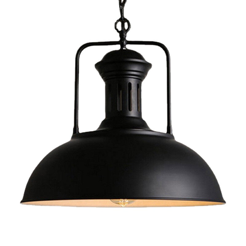 HEIKESZ Loft Retro Industrial Style Iron Droplight Bar Personalized Creative Bar Coffee Shop American Iron Pot Cover Hanging american style retro outdoor indoor retro bedroom lamp american-style Industrial wind