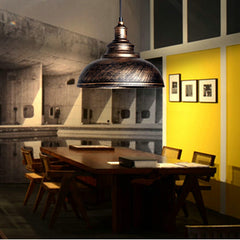 HEIKESZ LOFT Industrial Style Pot Cover Chandelier Restaurant Bar Retro Iron Art Clothing Store Snack Milk Tea Shop Special Wholesale Lamp LED Light for Bedroom Night Aesthetic Room Lamp