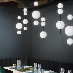 HEIKESZ Nordic Minimalist Pendant Light Modern Glass Hanging Lamp for Bedroom Dining Room Bar Cafe Creative Designer Lighting