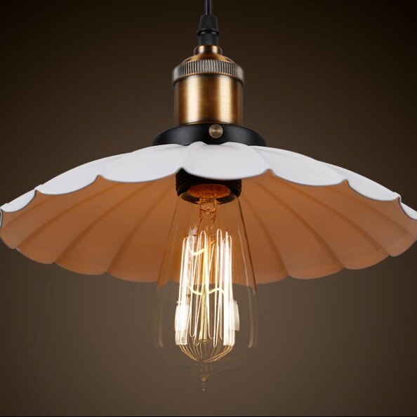 HEIKESZ American Country Retro Iron Art Lotus Leaf Retro Nostalgic Dining Room and Study Room Bar Cafe Loft Chandelier american style retro outdoor indoor retro bedroom lamp american-style Industrial wind