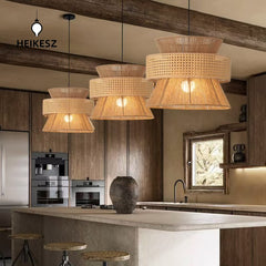 HEIKEZ Japanese style Wabisha style pendant lamp Zen tea room homestay industrial style restaurant antique hotel retro vine lamp ceiling light fixture