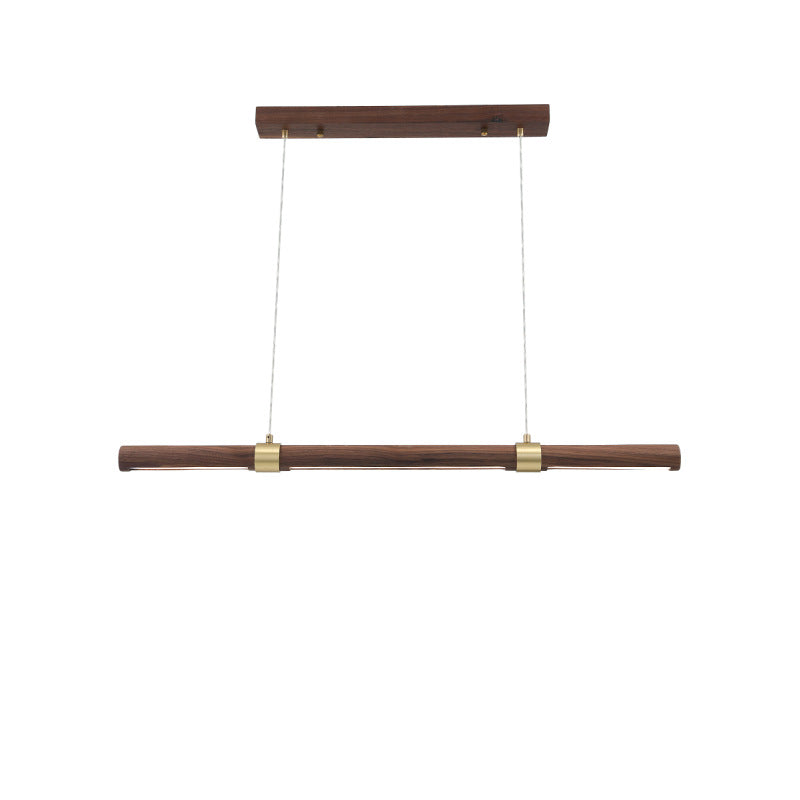 HEIKESZ Nordic Minimalist Long Chandelier Chinese Style Tea Room Wood Art Lamp