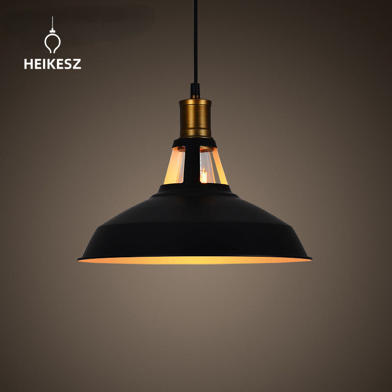 HEIKESZ American Country Retro LOFT Industrial Style Pot Cover Chandelier Simple Shop Clothing Store Restaurant Bar Single-Head Droplight american style retro outdoor indoor retro bedroom lamp american-style Industrial wind