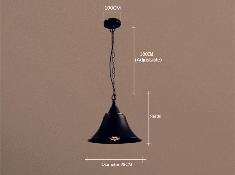 HEIKESZ Retro Personalized Creative Lighting Art Horn Industrial Style Bedroom Study Hotel Bar Restaurant Chandelier american style retro outdoor indoor retro bedroom lamp american-style Industrial wind