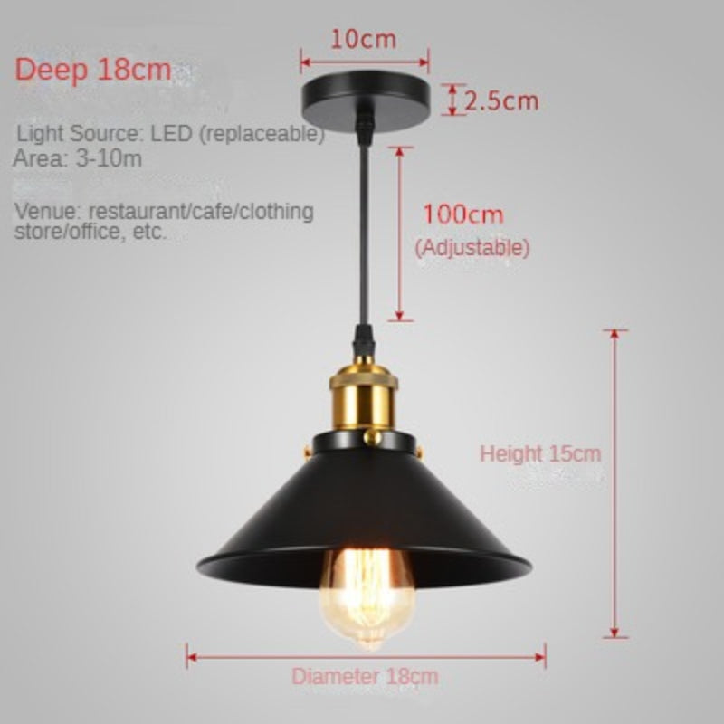 HEIKESZ Cross-Border Hot Droplight Guest Restaurant Bar Creative Coffee Shop Clothing Store Window Pot Cover UFO Black Dress Droplight LED Light for Bedroom Night Aesthetic Room Lamp