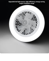 New LED Fan Light E27 Screw Bulb Removable Energy Saving Remote Control Stepless Dimming Ceiling Lamp