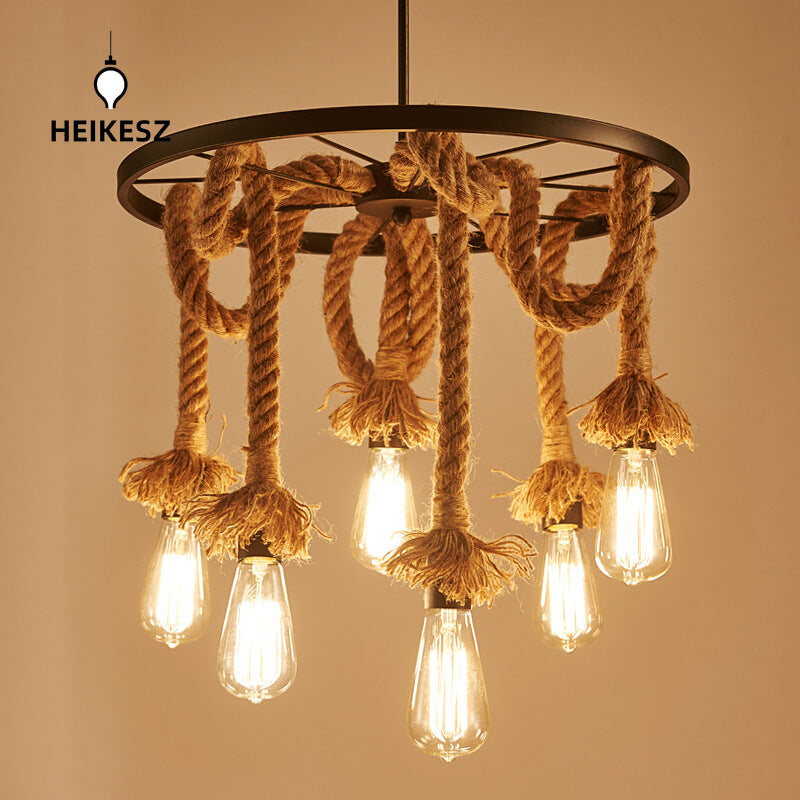 HEIKESZ American Country Pendant Lamp Dining Room/Living Room Bedroom Light Industrial Wind Ceiling Lamp Creative Plant Flowers and Plants Decoration Pendant Lamp LED Light for Bedroom Night Aesthetic Room Lamp