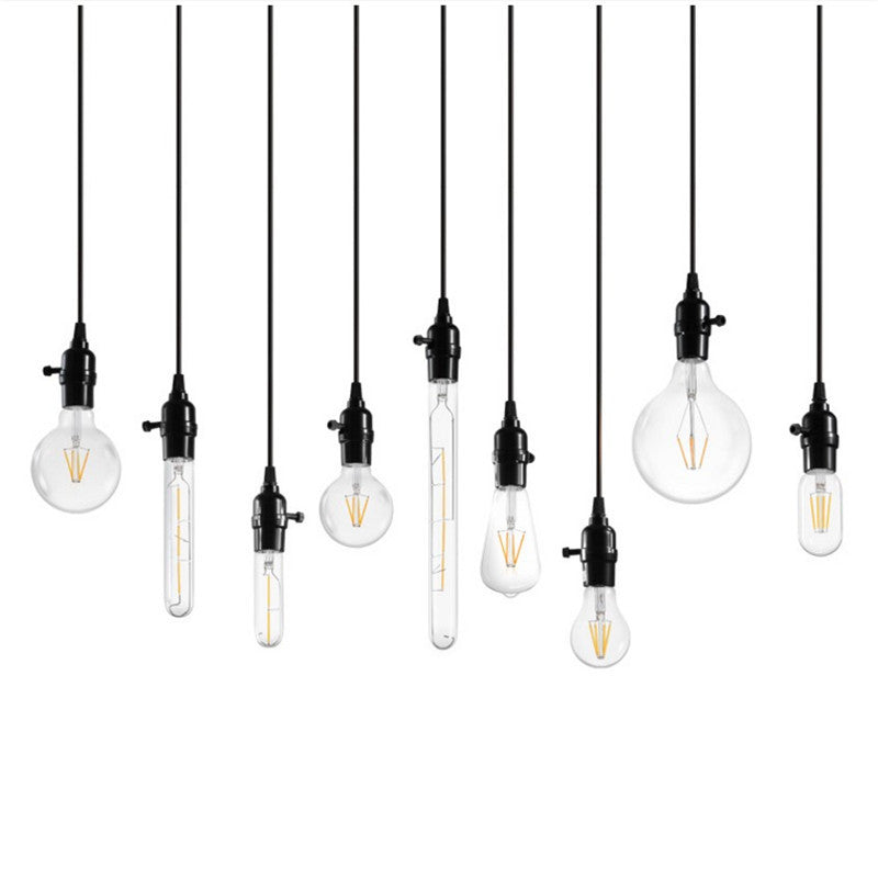 HEIKESZ 【One-year warranty, free shipping】E27 Screw LED Bulb Edison Light Source Single Lamp Creative Shop Bar Restaurant with Plug Switch Chandelier