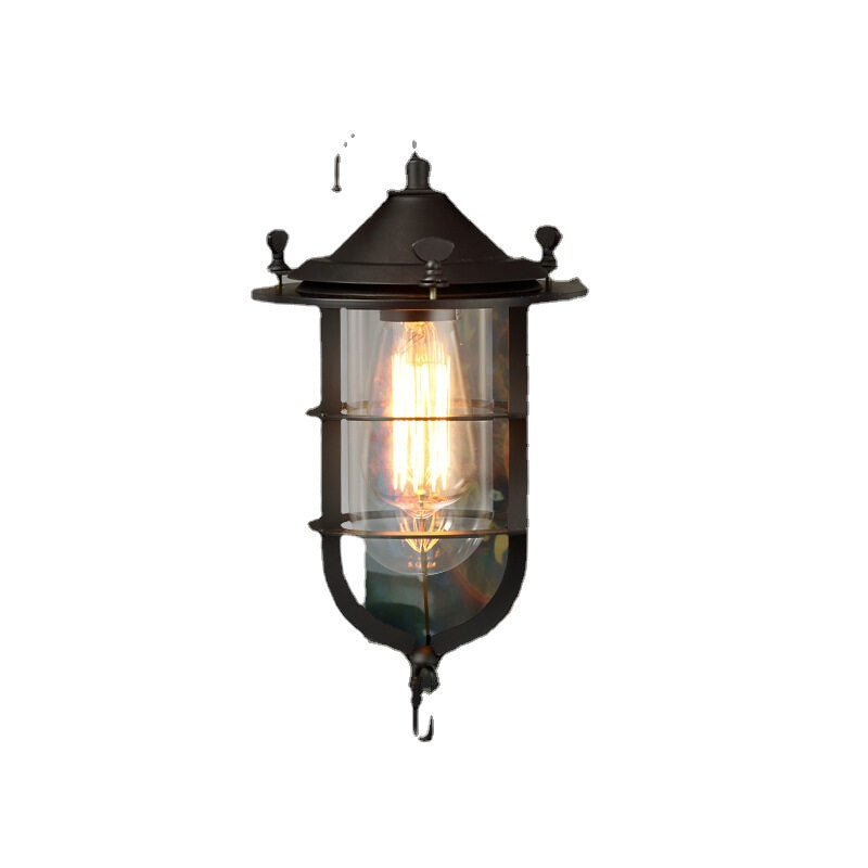HEIKESZ American Industrial Style Retro Iron Art Chandelier Creative Restaurant Single-Head Droplight Birdcage Dock Chandelier Dining Chandelier american style retro outdoor indoor retro bedroom lamp american-style Industrial wind