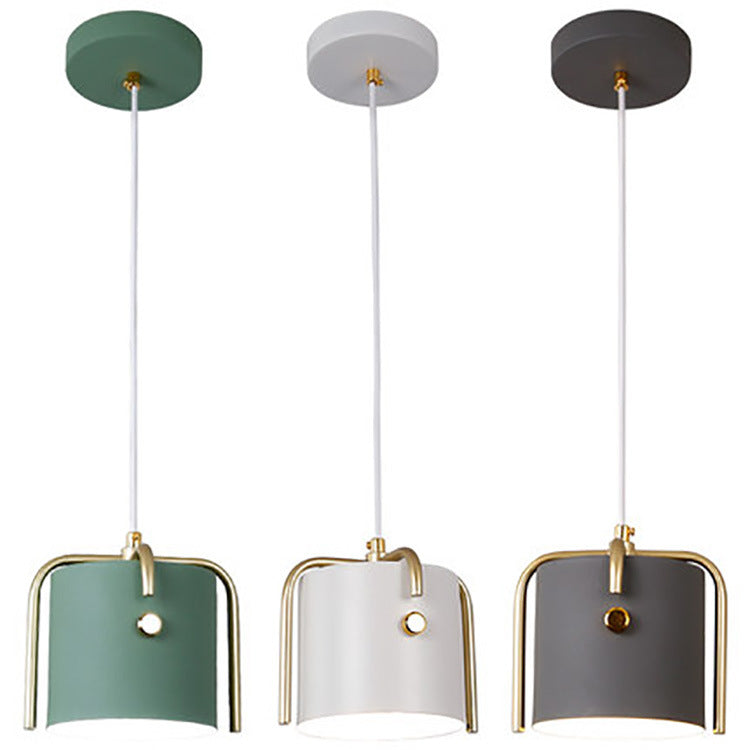 HEIKESZ Nordic Style Ceiling Light Single Head Creative Iron Art Pendant Lamp for Restaurant Bedroom Apartment Hotpot Shop Ins Design