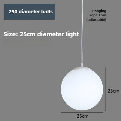 HEIKESZ Simple modern restaurant ball chandelier single head round bar clothing store staircase aisle shopping mall large ball lamp lighting fixtures for celling lights