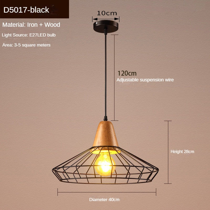 HEIKESZ Loft Creative Personality Single-Head Iron Vintage Industrial Style Restaurant Office Engineering Shop Decorative Lighting Chandelier