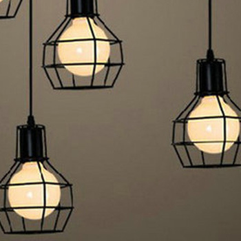 HEIKESZ Fairy Loose Flower Chandelier Creative American Country Iron Droplight Iron Cage Industrial Style Simple Multi-Head american style retro outdoor indoor retro bedroom lamp american-style Industrial wind