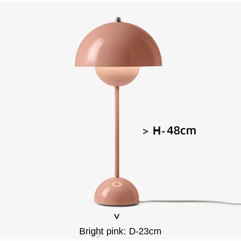 HEIKESZ Modern Touch Dimming Bud Table Lamp Danish Designer Bedside Lamp Eye Protection Study Lamp Living Room Decor Mushroom Night Light