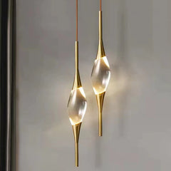 HEIKESZ Designer simple chandelier decoration all copper crystal lamp creative light luxury background wall living room dining room bedroom wall lamp light fixtures for celling light