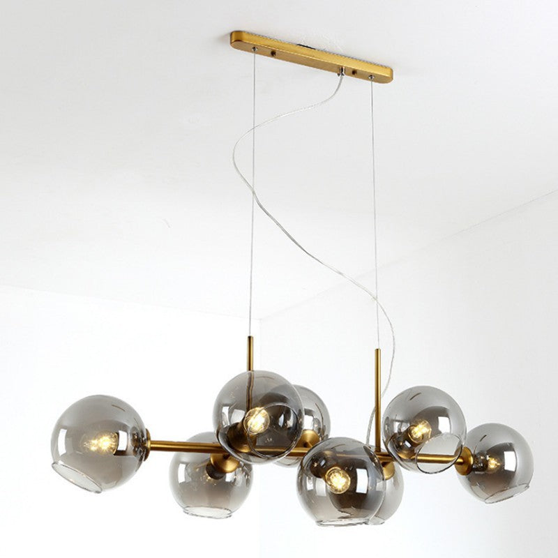 HEIKESZ Luxury Nordic Glass Ball Chandelier Creative Molecular Bubble Light for Bedroom Dining Living Room