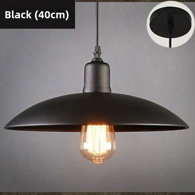 HEIKESZ Industrial Vintage Ceiling Light Retro Pendant Lamp for Cafe Restaurant Bar Single Head Iron Cover Lighting Fixture
