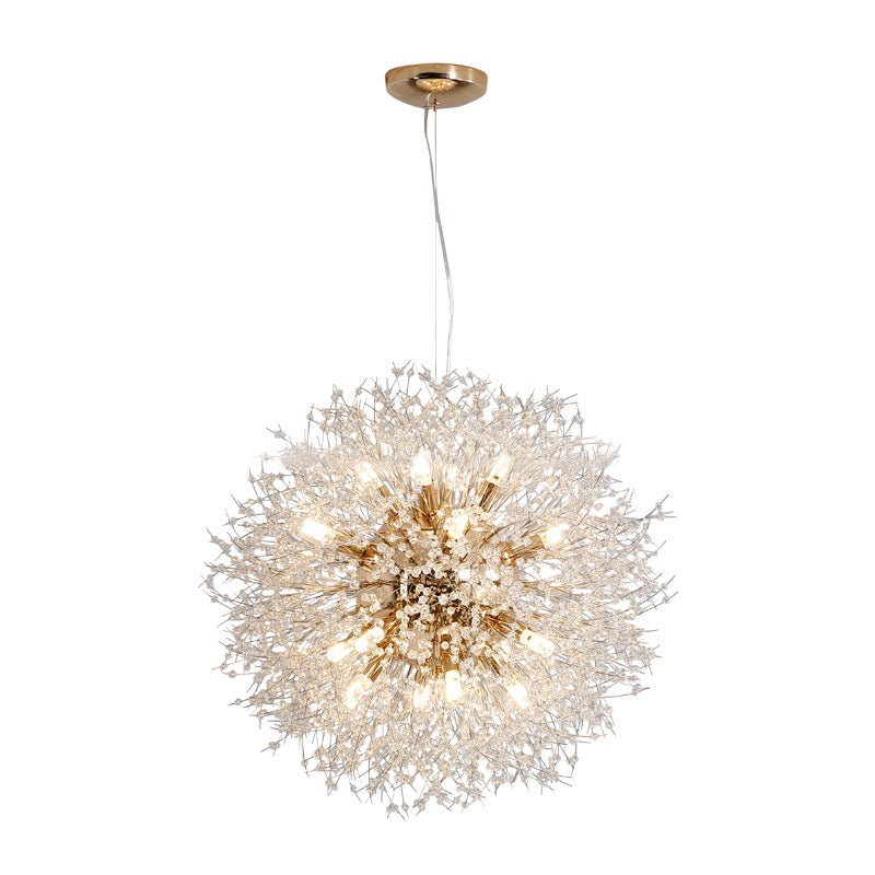 HEIKESZ Dandelion Fireworks Chandelier Crystal Dining Room Light Modern Minimalist Bedroom Bar Clothing Store Window