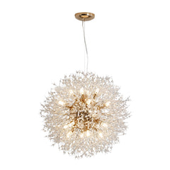 HEIKESZ Dandelion Fireworks Chandelier Crystal Dining Room Light Modern Minimalist Bedroom Bar Clothing Store Window