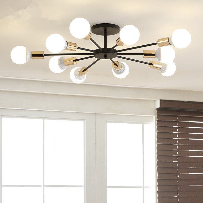 HEIKESZ Nordic Style Living Room Lamp Home Modern Minimalist Restaurant Wrought Iron Ceiling Lamp Creative Personality Corridor Industrial Wind Bedroom Light LED Light for Bedroom Night Aesthetic Room Lamp
