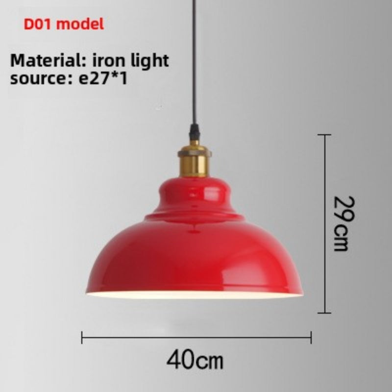 HEIKESZ Red industrial style retro Japanese restaurant hot pot restaurant store shop simple single head lampshade hotel special chandelier
