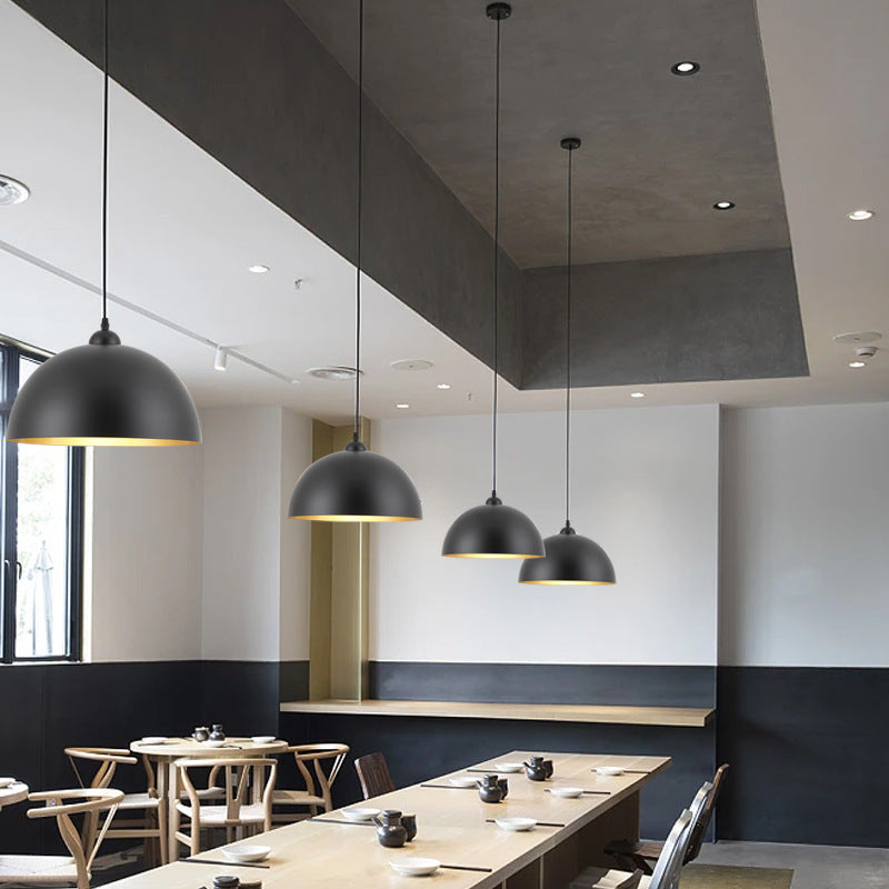 HEIKESZ Chandelier Retro Industrial Style Restaurant Lamps Single Head Zhongshan Creative Simple Office Dining Shop Commercial Lampshade