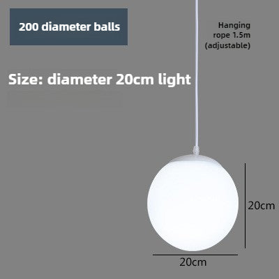 HEIKESZ Simple modern restaurant ball chandelier single head round bar clothing store staircase aisle shopping mall large ball lamp lighting fixtures for celling lights