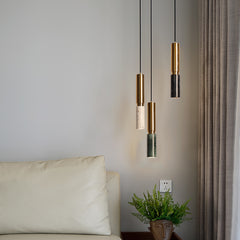HEIKESZ Nordic Minimalist Small Droplight Modern Bedroom Bedside Lamp Marble Single Head Ceiling Light Fixtures for Living Room