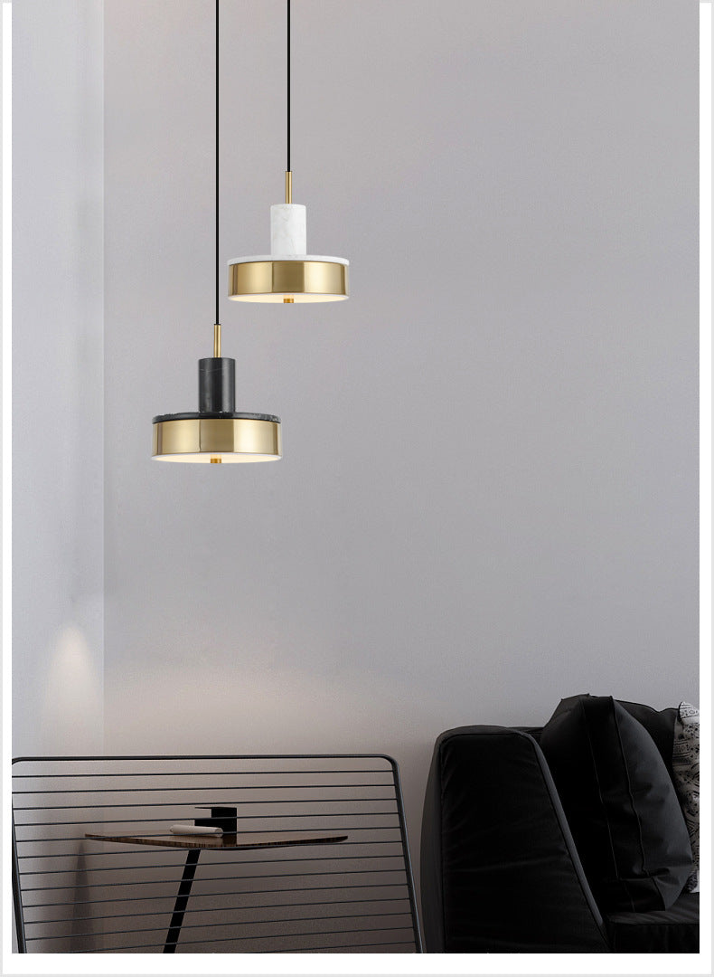 HEIKESZ Nordic Minimalist Marble Droplight LED Single-Head Lighting for Bedroom Restaurant Bar Living Room Designer Light Fixtures