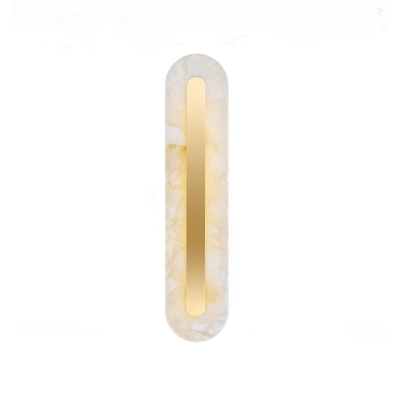 HEIKESZ Luxury Copper Wall Lamp Modern Living Room Bedside Marble Light Creative Stair Aisle Background